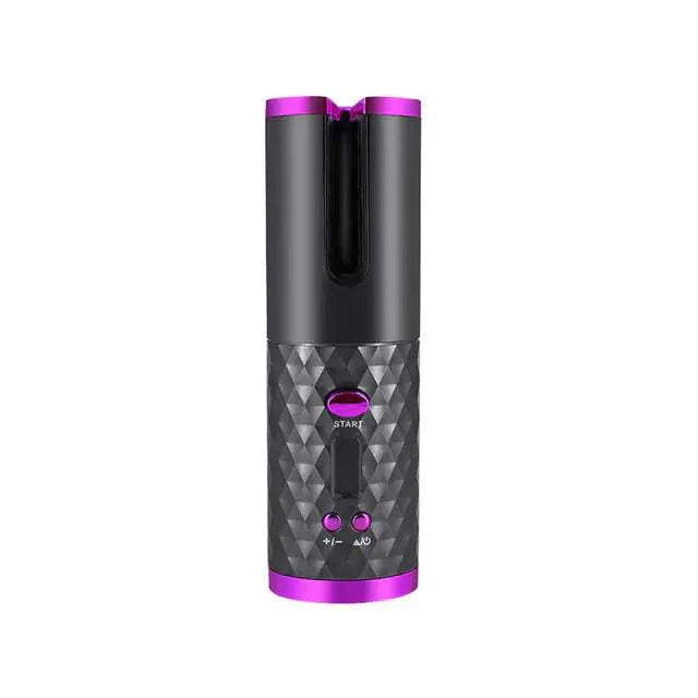 Boucleur rotatif sans fil ergonomique avec écran LCD et batterie rechargeable pour boucles parfaites sans câble